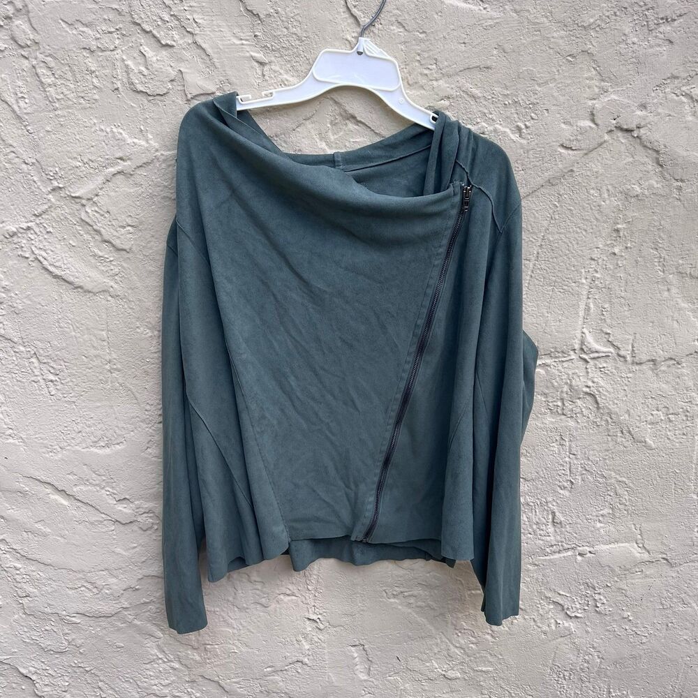 Blanknyc Bias Asymmetrical Soft Light Weight Zipper Top Jacket Sz 3x